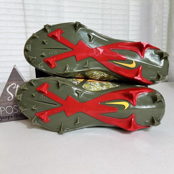 Nike Alpha Menace Elite 3 Football Cleats Size 9 Travis Kelce T-Rex Camo 🔥🔥🔥 - Picture 8 of 10